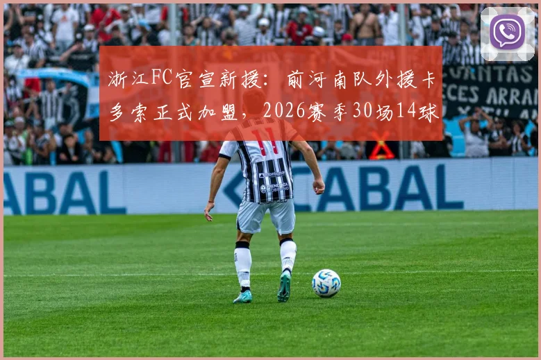 浙江FC官宣新援：前河南队外援卡多索正式加盟，2026赛季30场14球6助数据解析